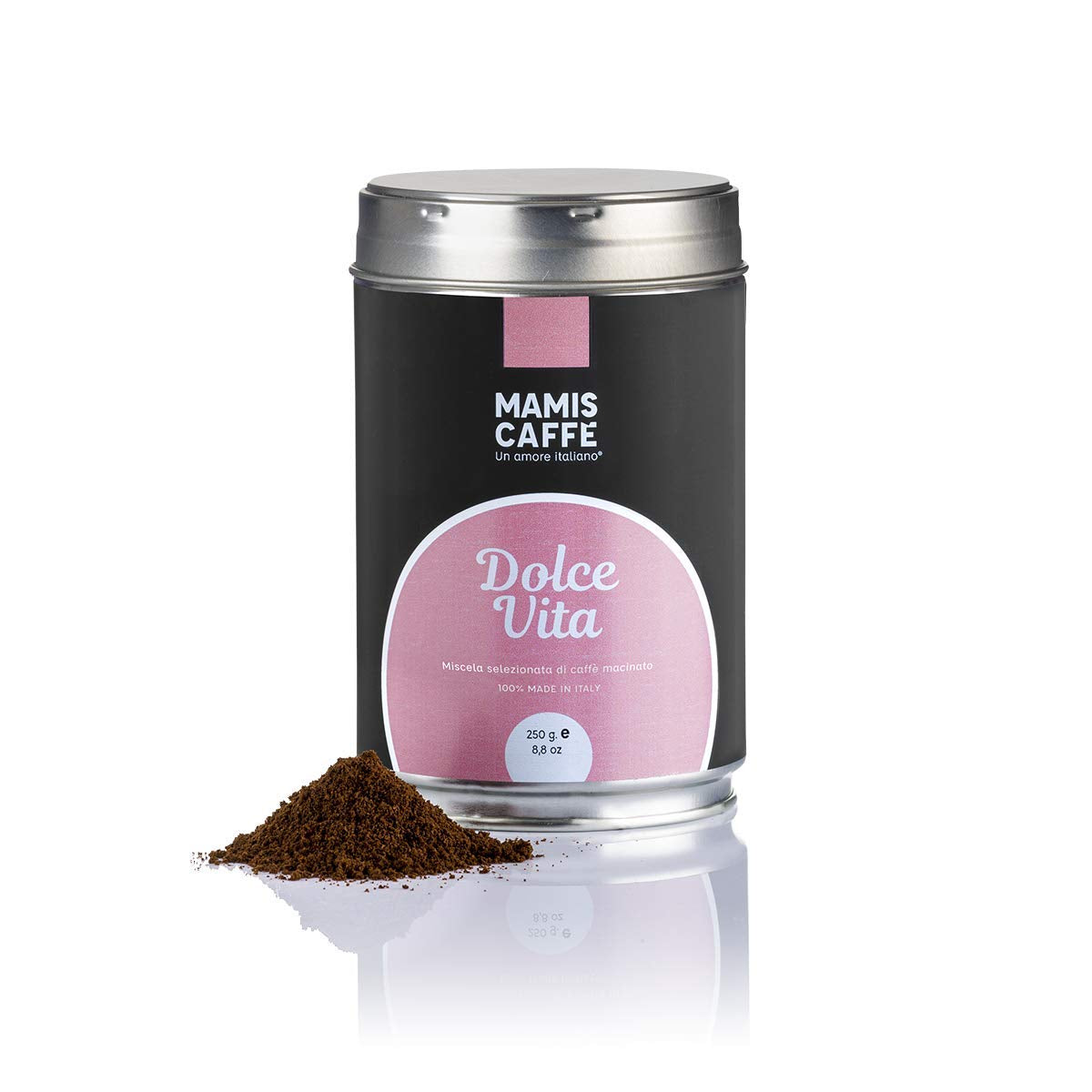 Mamis Caffè Dolce Vita, expresso en grains entiers, parfait comme cappuccino ou latte macchiato Café Naty Shop 250 grammes Moulu