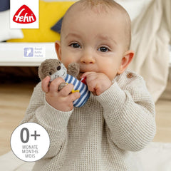 Fehn mini hochet loutre - mini jouet à saisir pour hocheter, tâtonner et jouer avec un animal en tissu doux et câlin - un fidèle compagnon pour les bébés et les jeunes enfants à partir de 0 mois Baby Toys Naty Shop