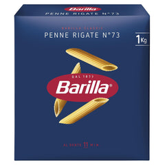 Pâtes Barilla Classic Penne Rigate Nr. 73 de blé dur de haute qualité, toujours al dente, (1 x 1 kg) 1 paquet