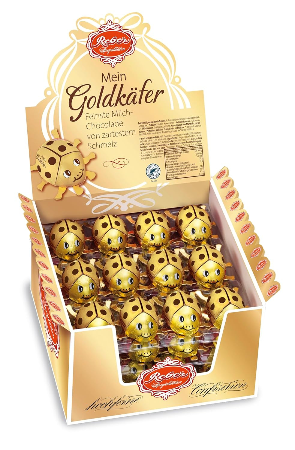 Sachet Reber Lucky Beetle - Sachet de 15 Scarabées Bonbons au chocolat Naty Shop Golden Beetle 15 grammes
