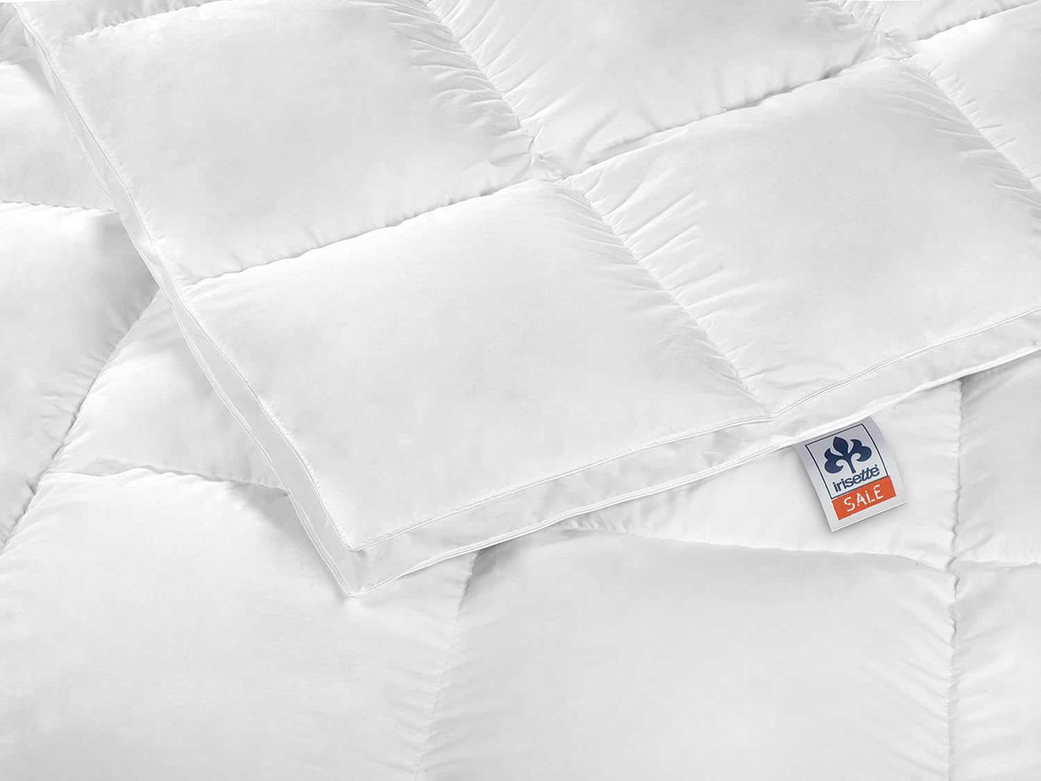 Couette en duvet Irisette Nora Couette d'été légère avec housse 100% coton, garnissage 100% duvet classe I, 135 X 200 cm, certifiée Oeko-Tex, produite selon la norme de qualité allemande Naty Shop Couettes et couettes extra chaudes 200 X 200 cm