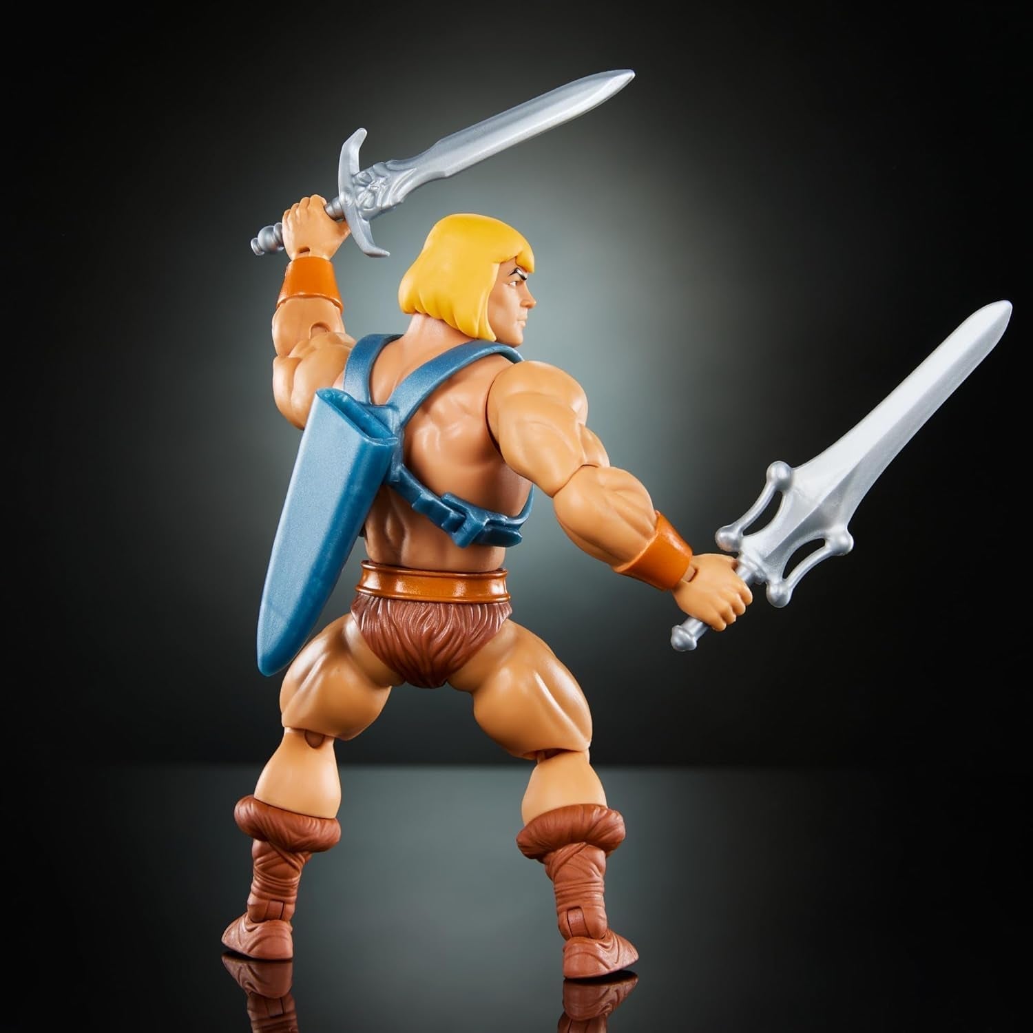 Jouet Masters of the Universe Origins, figurine He-Man de la collection Cartoon, échelle réelle, env. Héros de 14 cm avec armure 2 épées et mini comics HYD17 Figurines Naty Shop