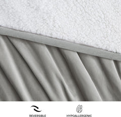 UGG 01465 Bliss Sherpa Couverture entièrement réversible pour canapé ou lit Lavable en machine Facile d'entretien Couverture de luxe surdimensionnée en peluche douce 178 x 127 cm Seal Naty Shop Couettes et couettes