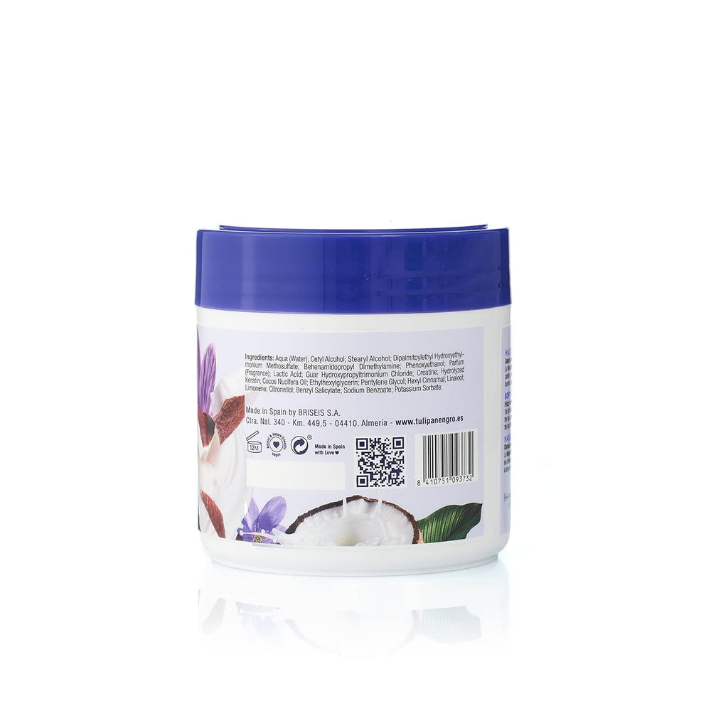 Masque tulipe noire, doux et lisse, 400 ml Naty Shop masque capillaire