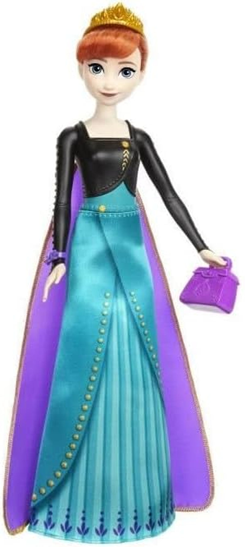Mattel Disney The Ice Queen Anna Fashion Doll Set, Spin & Reveal avec 11 surprises, dont 5 accessoires, 5 autocollants et une scène de jeu, inspirée du film Disney, HXD27 Naty Shop Dolls