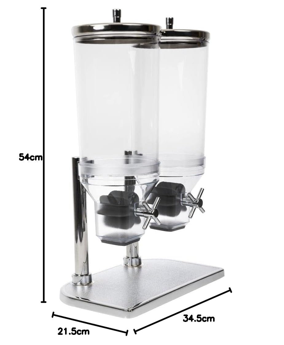 APS 11807 Distributeur de céréales Duo FRESH+EASY, 22 x 35 cm, H : 52 cm, récipient SA, couvercle inox 18/8 Boîtes de conservation Naty Shop