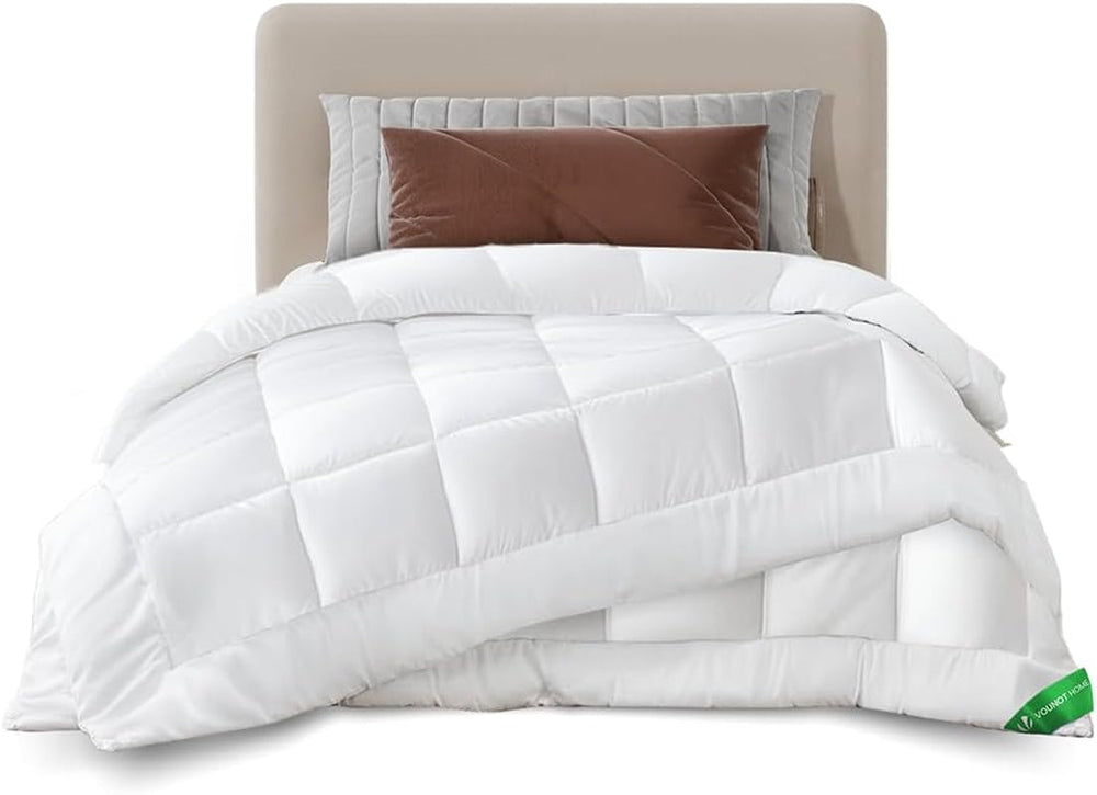 VOUNOT Couette 155X200Cm, Couette Hiver 4 Saisons Lot de 2 500GSM, composé de 2 couettes nouées ensemble Couette Adaptable été et hiver, Norme Oeko-Tex Couettes et couettes Naty Shop Couverture 4 saisons lot de 2 155X200Cm