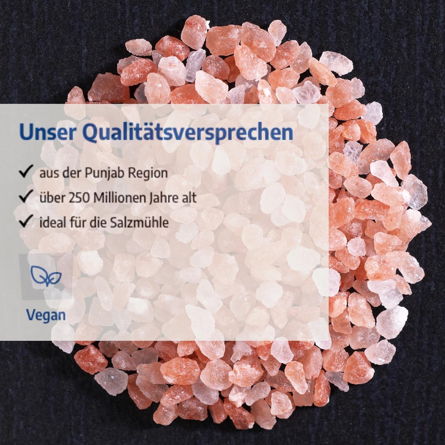 Govinda Kristallsalz - grossier (1kg) | 250 millions d'années alt | Salz dans la région du Pendjab | Beauté 100% naturelle & sans Zusätze | Ayurvédique | Végétalien | Idéal pour le moulin à sel