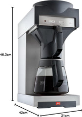 Machine à expresso professionnelle avec filtre 170 M, avec espace de rangement pour carafe en verre