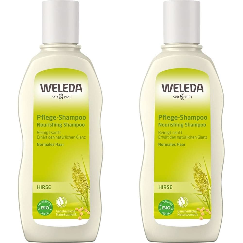WELEDA Shampoing soin au millet bio, nettoyant doux, 190 ml Douche et bain Naty Shop 2 x 190 ml Shampoing soin
