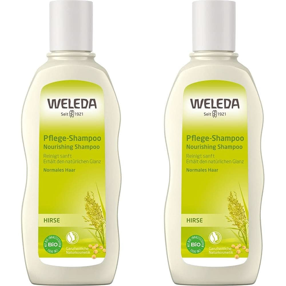 WELEDA Shampoing soin au millet bio, nettoyant doux, 190 ml Douche et bain Naty Shop 2 x 190 ml Shampoing soin