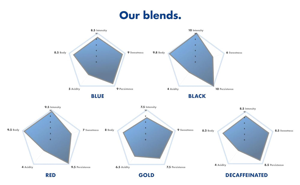 Caffè Borbone Kaffeepads compostables, bleu Kaffeemischung - 50 tampons - compatibles avec les tampons en papier du système ESE 44 mm