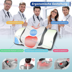 Oreiller orthopédique, oreiller cervical ergonomique, oreiller de tête, oreiller original en mousse à mémoire de forme pour les côtés, le dos et le ventre, oreiller de soutien du cou pour hommes, femmes (67,3 x 38,2 x 13,8/3 cm) Oreillers orthopédiques cervicaux Naty Shop