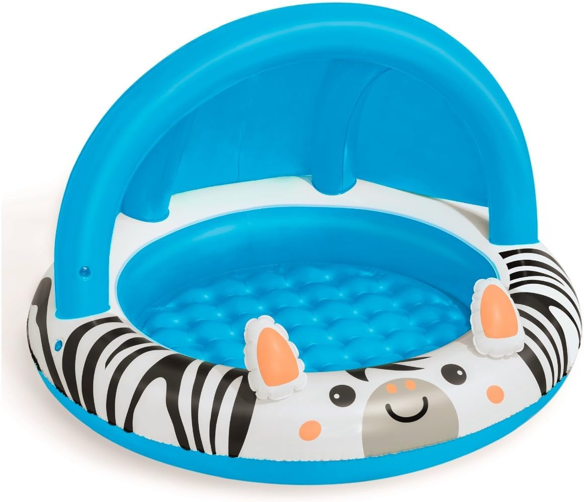 Piscină pentru bebeluși Safari, cu umbrire solară, Φ38 x H26/Φ97cm x H66cm