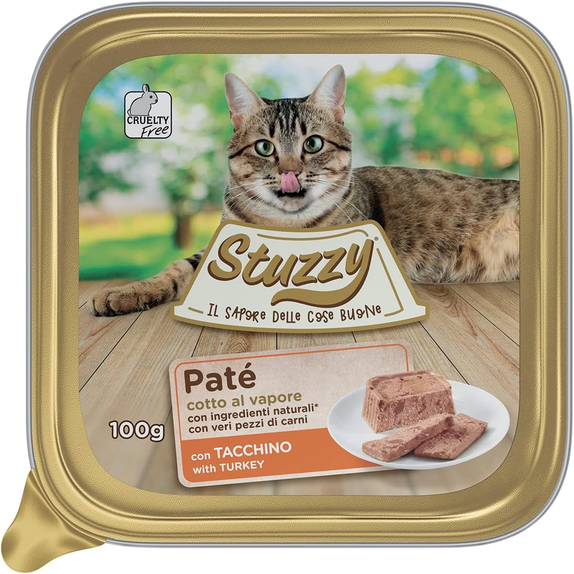 Mister Nassfutter für ausgewachsene Katzen, Turkey, Line Pastete und Fleisch in Stücken, total 3,2 kg (32 Becher x 100 g)