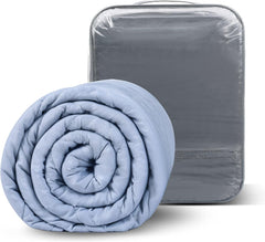Winthome Couverture lestée avec housse de couette 150 x 205 cm 10,4 kg, couverture lestée confortable, couverture thérapeutique anti-stress, couverture lourde pour un sommeil profond et une meilleure récupération, couverture lourde pour adultes (gris) Besuche den Winthome-Store Gray 01 150 x 205 cm-10,4 kg.