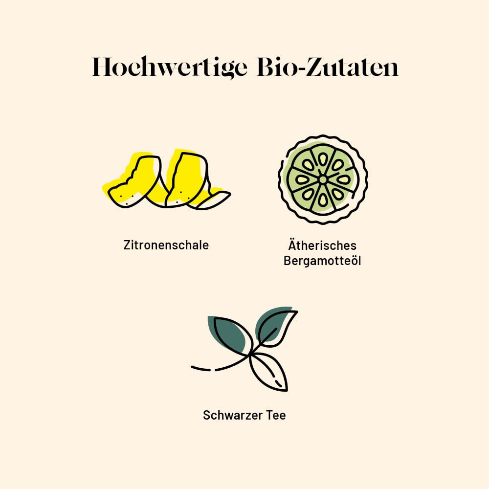 Kusmi Tea - Earl Grey Intense - Thé noir Earl Grey bio à la bergamote forte et au citron épicé - Thé en vrac - Boîte métal 100 g - Quantité pour environ 50 tasses