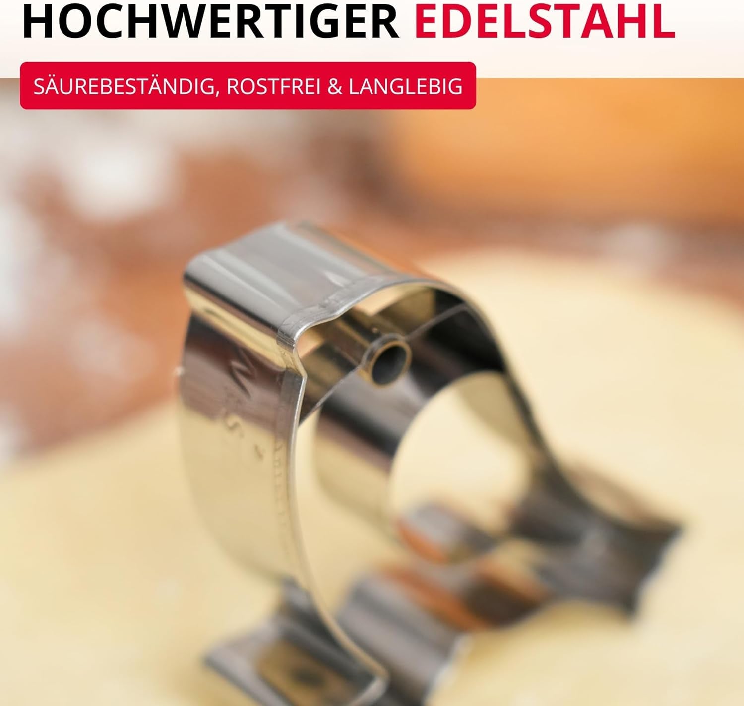 Westmark Sparrow Emporte-pièce – Emporte-pièce en acier inoxydable – Forme précise pour biscuits, pâte et plus encore – Emporte-pièces de Pâques et de Noël, 8 cm