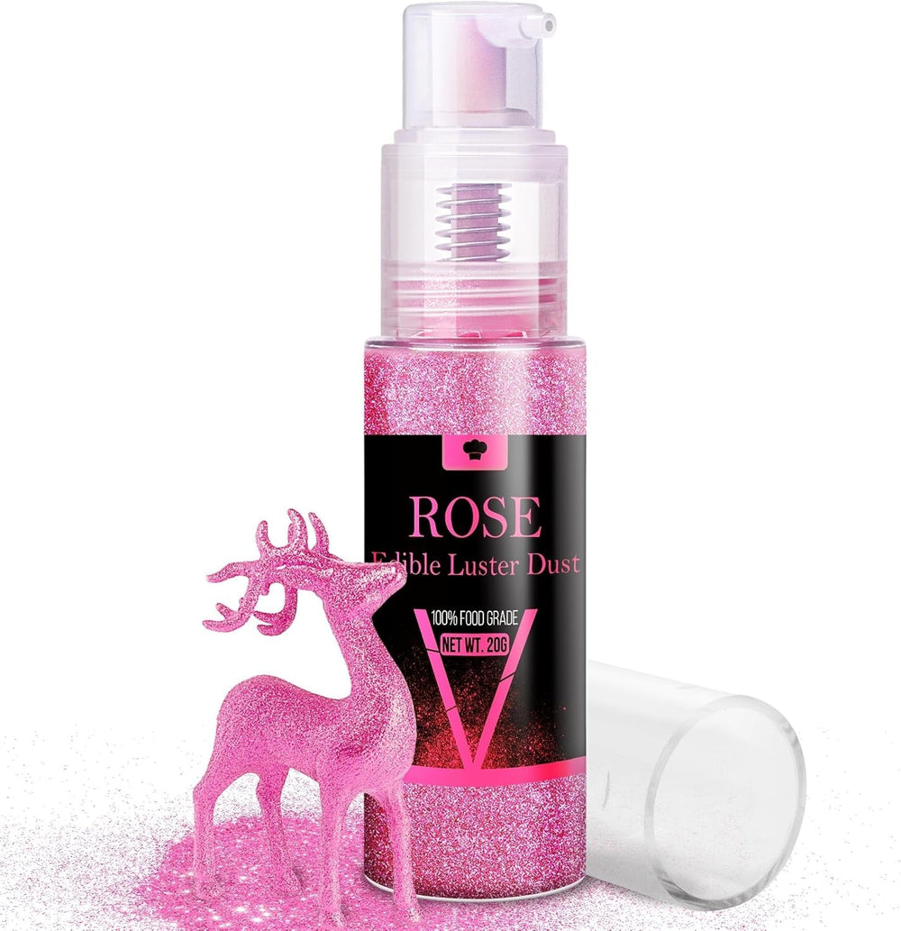 Ensemble de spray à paillettes comestibles – 20 g de poussière de paillettes irisées pour boissons, champagne, gâteaux – Colorant alimentaire métallique comestible pour cocktails, vin, liqueur, pâtisserie, gâteaux