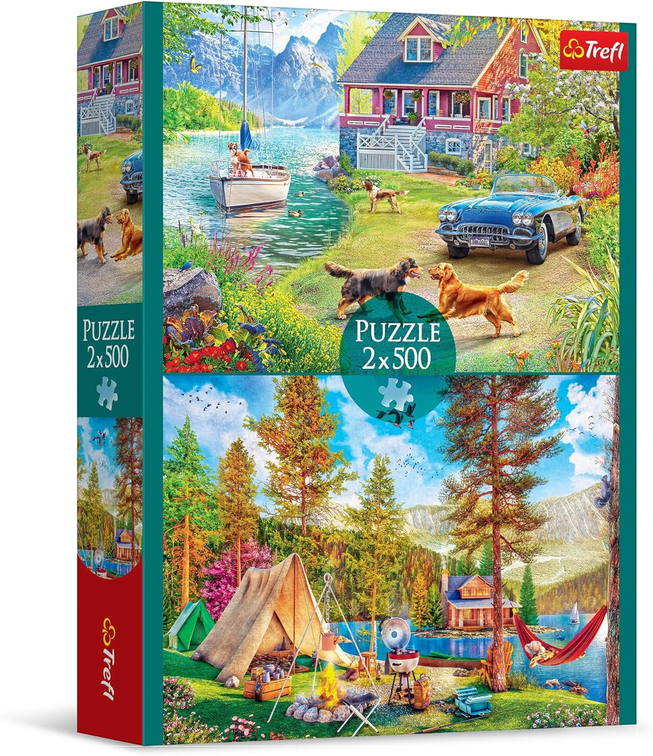 Trefl - Puzzle 2 en 1 : Détente estivale - 2 X 500 pièces - Ensemble de deux puzzles, bricolage, divertissement créatif, pour adultes et enfants 10+ Puzzle Naty Shop Titre par défaut