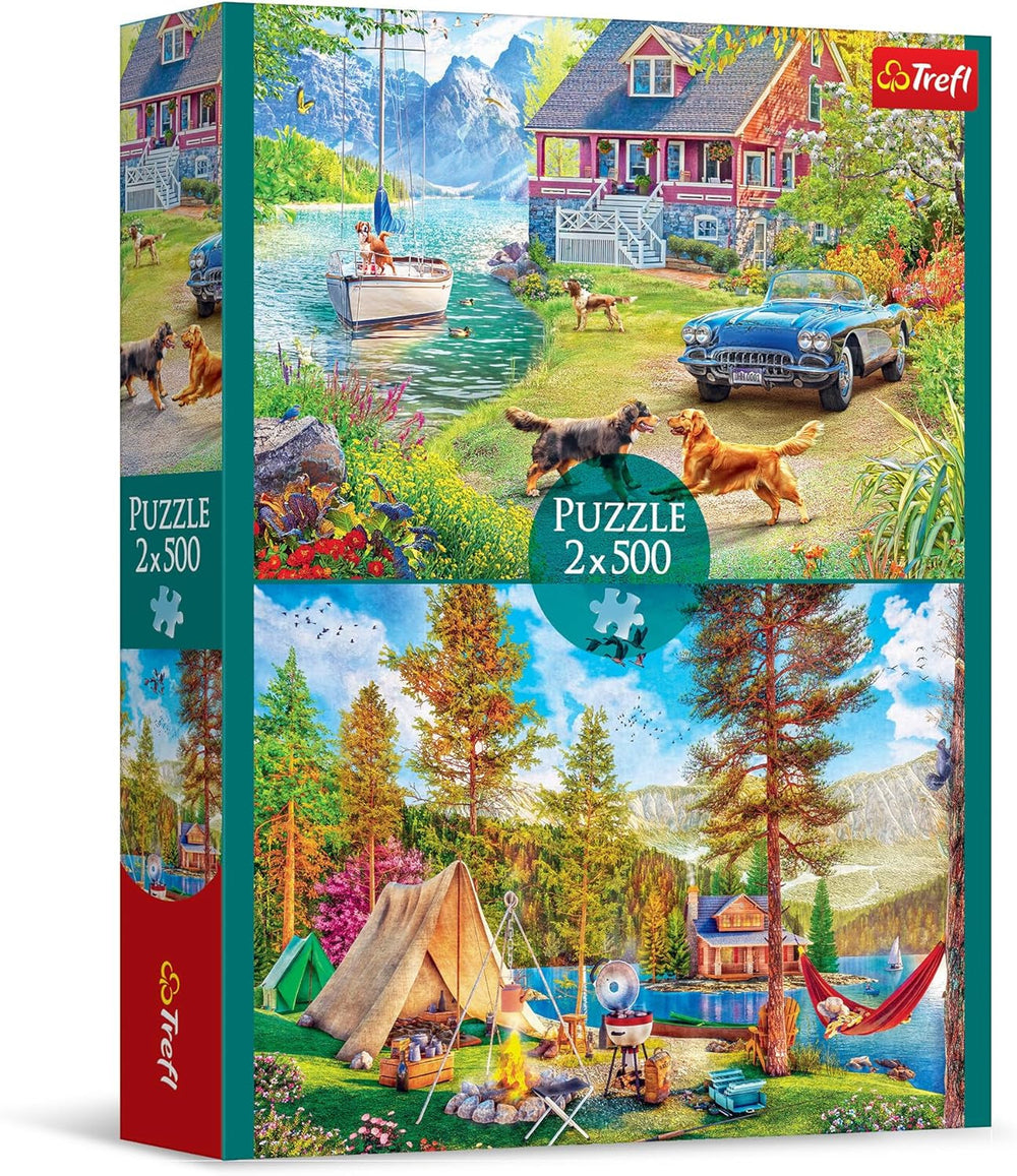 Trefl - Puzzle 2 en 1 : Détente estivale - 2 X 500 pièces - Ensemble de deux puzzles, bricolage, divertissement créatif, pour adultes et enfants 10+ Puzzle Naty Shop Titre par défaut