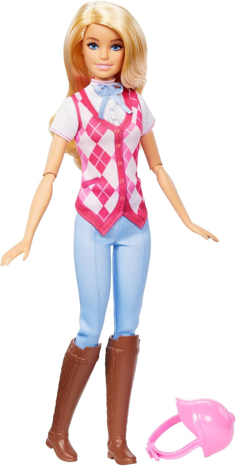 Poupée Barbie Malibu "et accessoires de Barbie Mysteries : La mystérieuse aventure du cheval" comprenant une poupée mannequin, une tenue d'équitation et un casque amovibles, HXJ38 Naty Shop Dolls