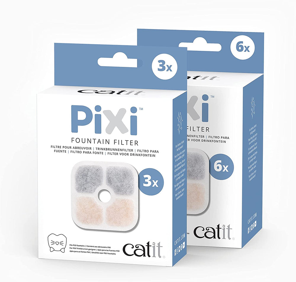 Catit 43722 Pixi Ersatzfilter, filtre à eau pour les filtres à eau Catit Pixi, paquet de 6, blanc