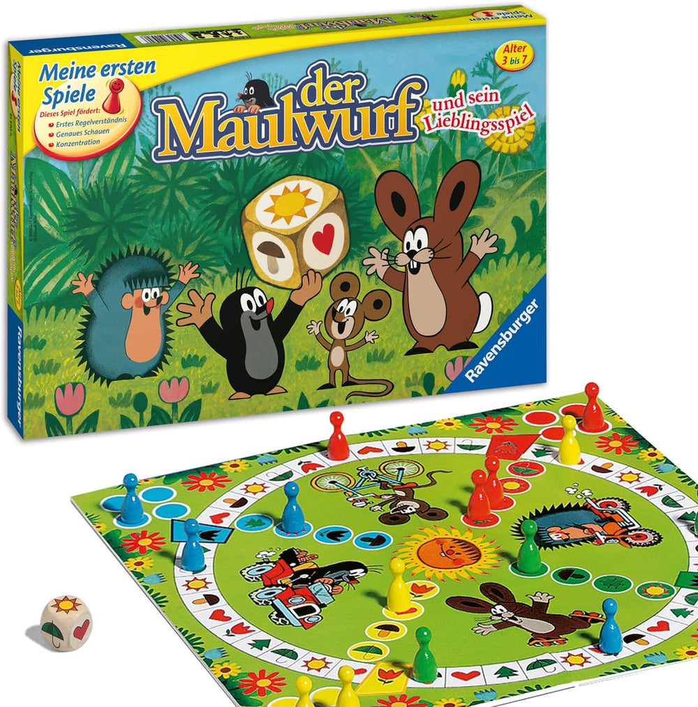 Ravensburger Kinderspiele 21570 - Der Maulwurf und Sein Lieblingsspiel - Jeux classiques pour enfants, jeux pour enfants à partir de 3 ans, pour 2-4 joueurs - Jeux de société