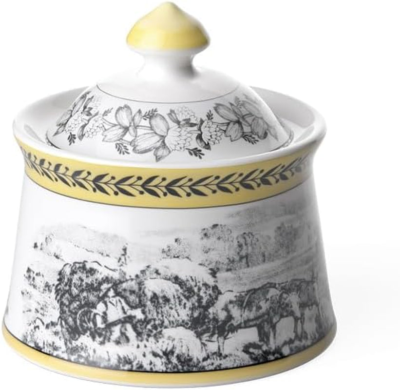Villeroy & Boch – Audun Ferme Zuckerdose 300 Ml Weiß/Bunt, Spülmaschinenfest, Mikrowellensicher, Dose, Frischhaltedose, Vorratsdose, Box, Süßigkeiten Austellungen, Pralinenbox, Premium Porzellan