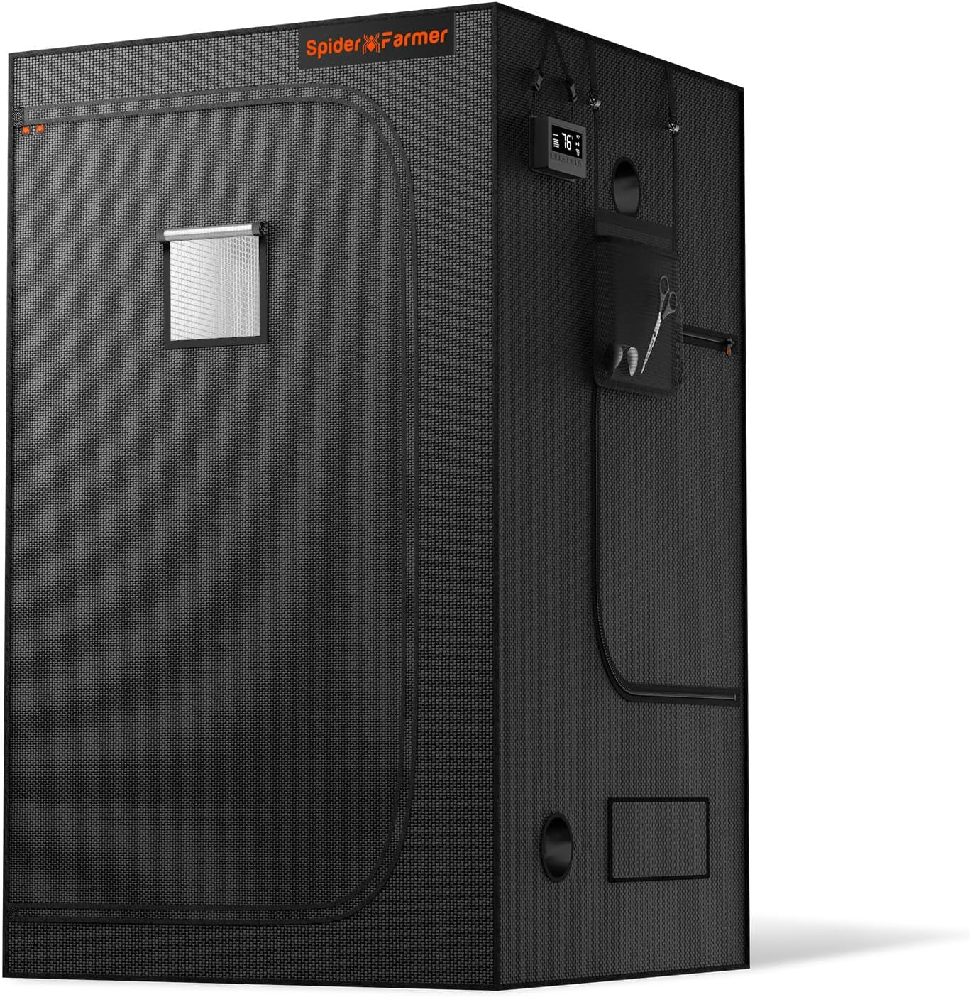 Spider Farmer Pro Tente de culture 70 x 140 x 200 cm avec porte roulante, fenêtre d'observation, panneau de sol amovible, tissu Mylar 2000D, pour culture hydroponique intérieure avec SF4000, G4500, SE4500