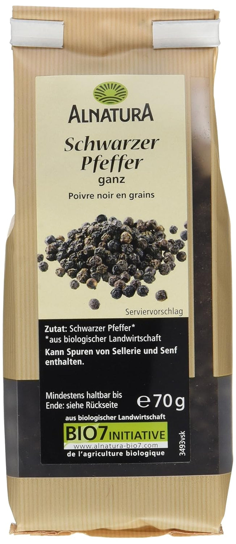Ganz Schwarzer Pfeffer bio, 70g