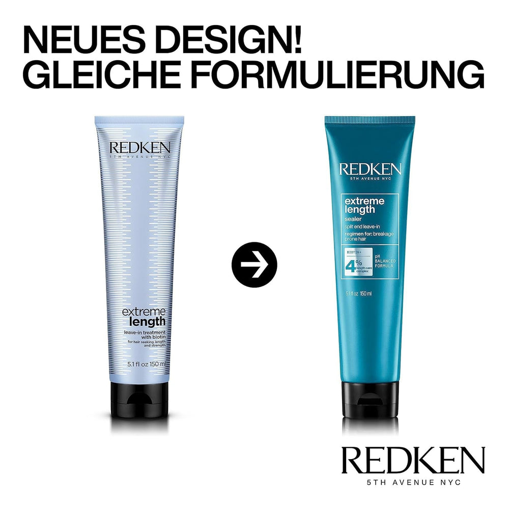 Masque capillaire Redken pour cheveux longs et forts, répare et régénère, contre la casse des cheveux, avec biotine et protéines de soja, scellant extrême longueur, 150 ml Naty Shop Hair Mask