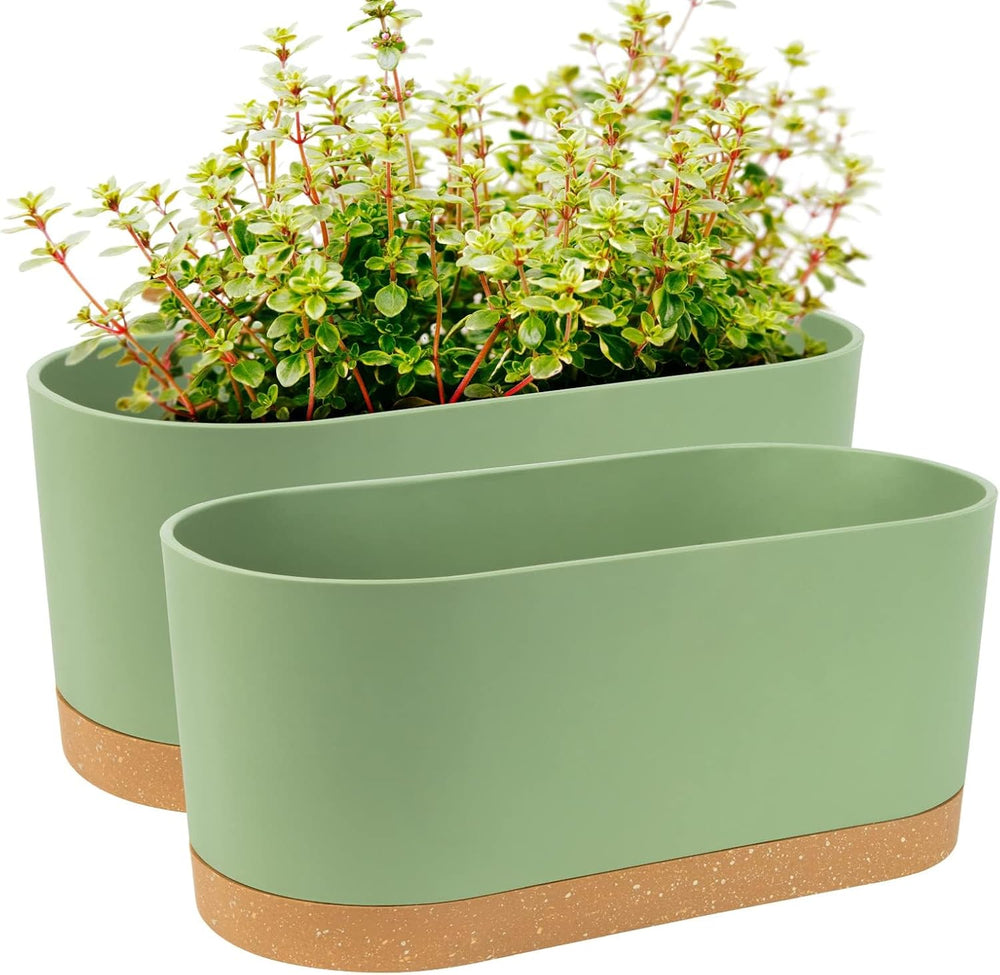 Lot de 2 pots de fleurs de 12,7 cm, pots de fleurs d'intérieur avec trous de drainage et base amovible, soucoupes décoratives modernes pour jardinières d'extérieur (blanc 12,7 cm)