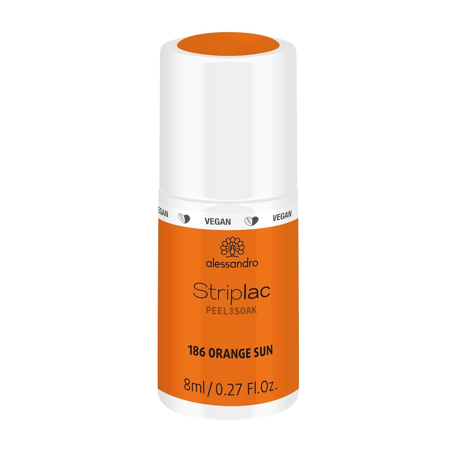 alessandro Striplac UV-Nagellack Flat White – Facile et facile à utiliser – Application facile grâce à la technologie Peel-Off – Vegan et sans alcool – 8 ml