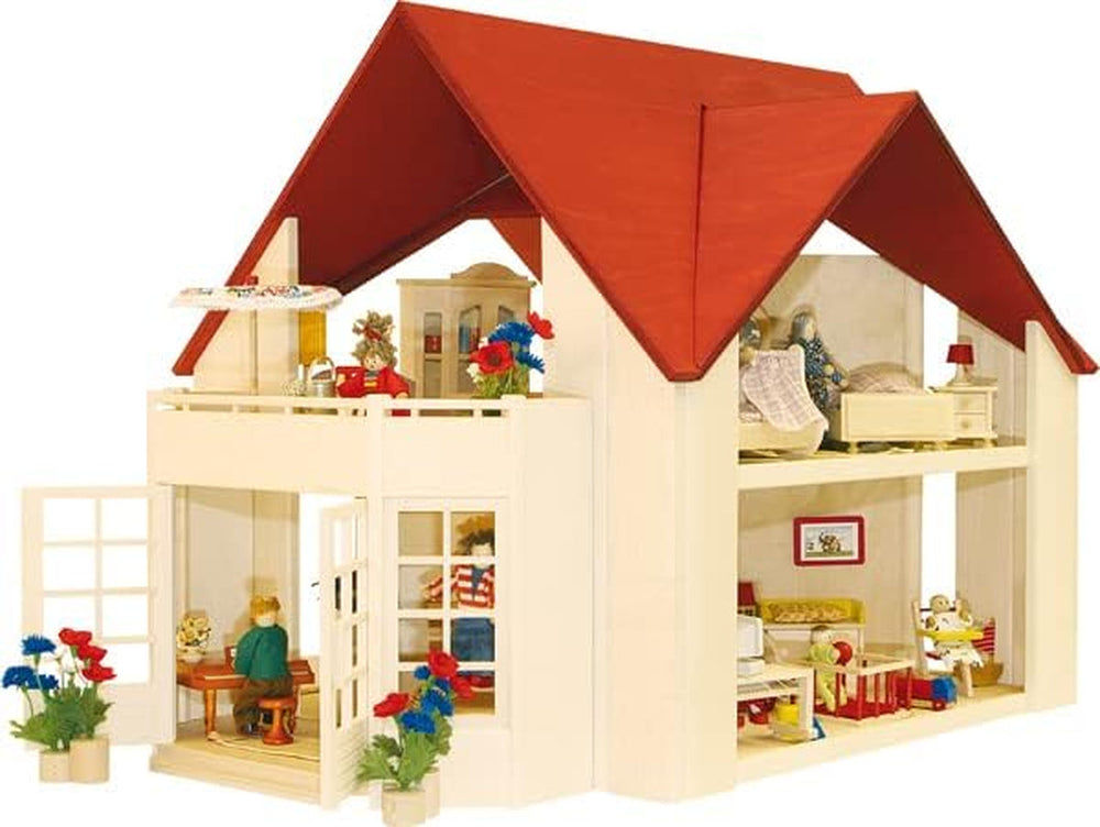 Jouet en bois Rülke 23112 Maison de poupée, couleurs bois, rouge Dollhouses Naty Shop Titre par défaut