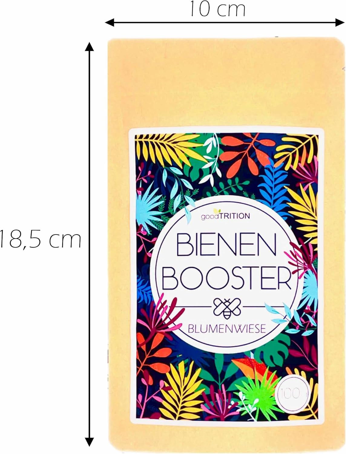 100 G Blumensamen Für 100 Qm Blumenwiese Bienen Booster Im Eigenen Garten Ein- Und Mehrjährig (Blumen-, Kräuter- & Kulturartensamen) Für Ein Bienenparadies Insektenfreundlich