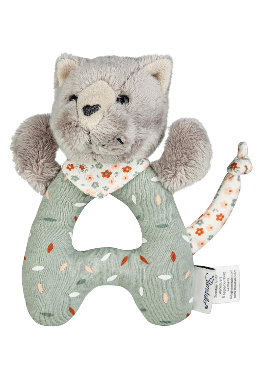 Lilly Cat Sterntaler Catch Toy - Jouet d'activité motrice pour hochet, toucher et jouer - Jouet en peluche pour bébés et enfants avec hochet comme ami fidèle - Jouet pour bébé en tissu doux, gris Bebe Naty Shop Toys Titre par défaut
