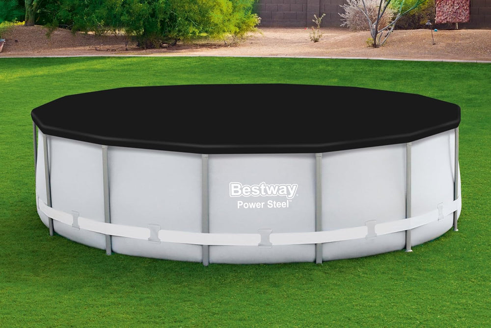 Prelată Bestway din PVC Ø 401 cm, neagră, rotundă