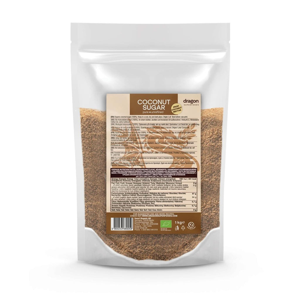 Sucre de coco-100% biologique, non raffiné, 1 Kg Édulcorants Naty Shop 1 Kg