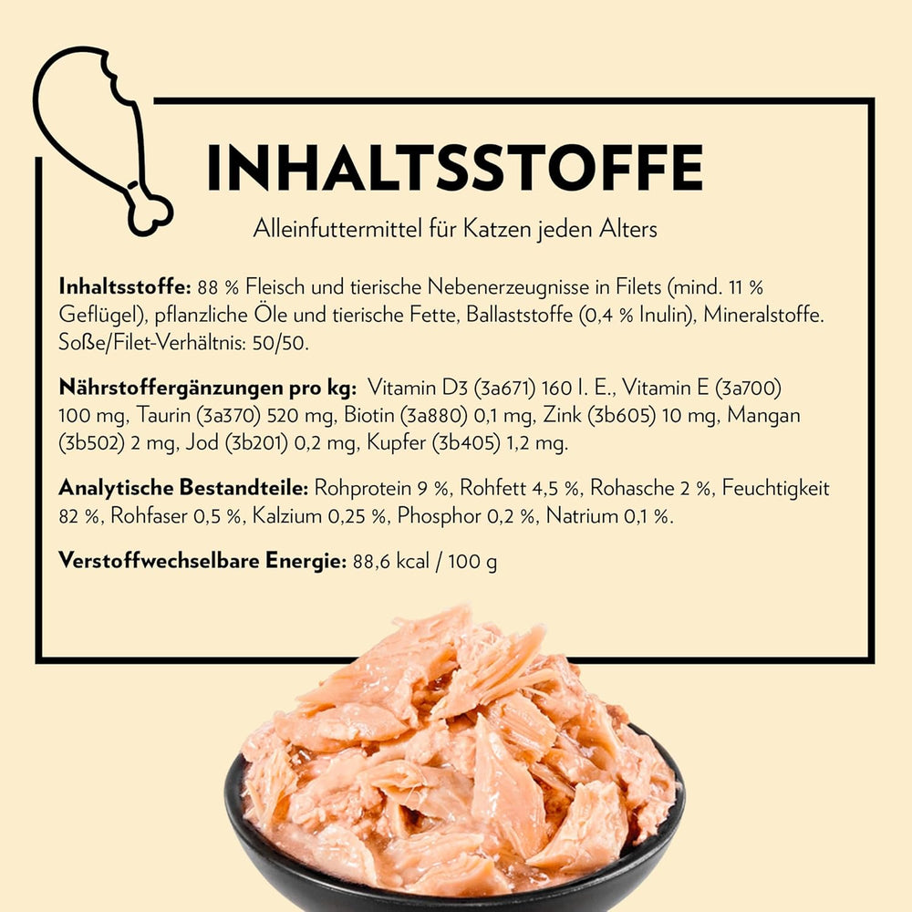 PrimaCat - Nourriture humide classique pour chats, saveur d'oiseau en sauce, 28 x 85 g