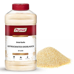 Prymat Getrockneter Knoblauch granuliert 1.05kg – Aromatisches Knoblauchgranulat zum Würzen von Fleisch, Fisch, Gemüse, Saucen, Dips & Marinaden – intensif im Gesmack – ohne Zusätze