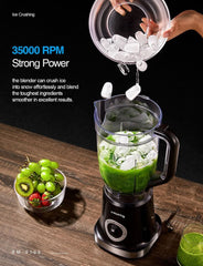 Mixeur, batteur sur socle avec 4 doigts, mixeur pour smoothies, milkshakes et sécurité, mixeur avec edelstahlklingeneinheit, sécurité de cuisine Naty Shop