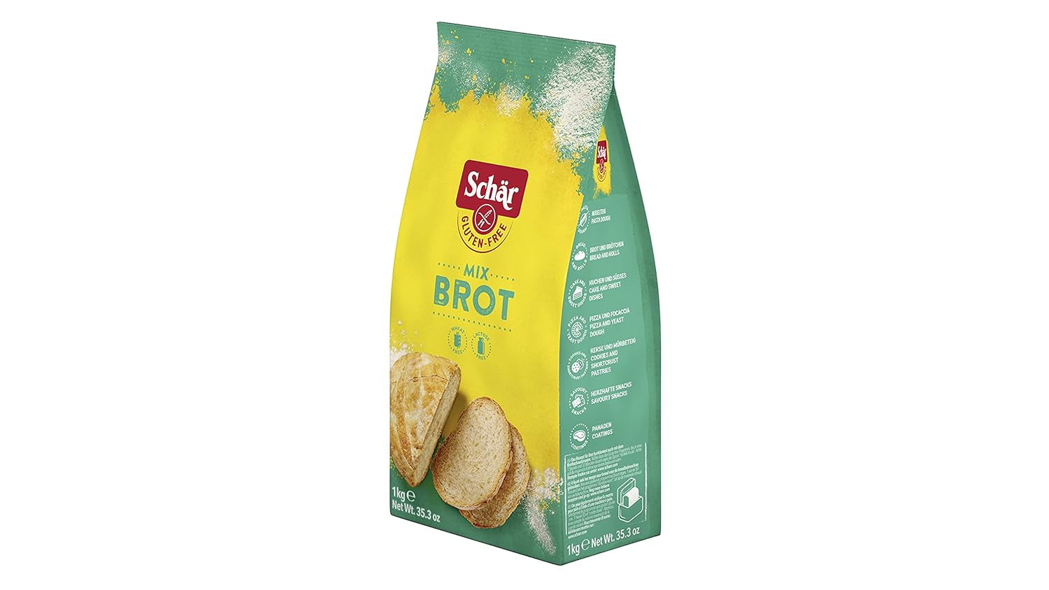 Mix B - Brot Mix Backmischung Sans Gluten 1Kg, 10Er Pack Naty Shop