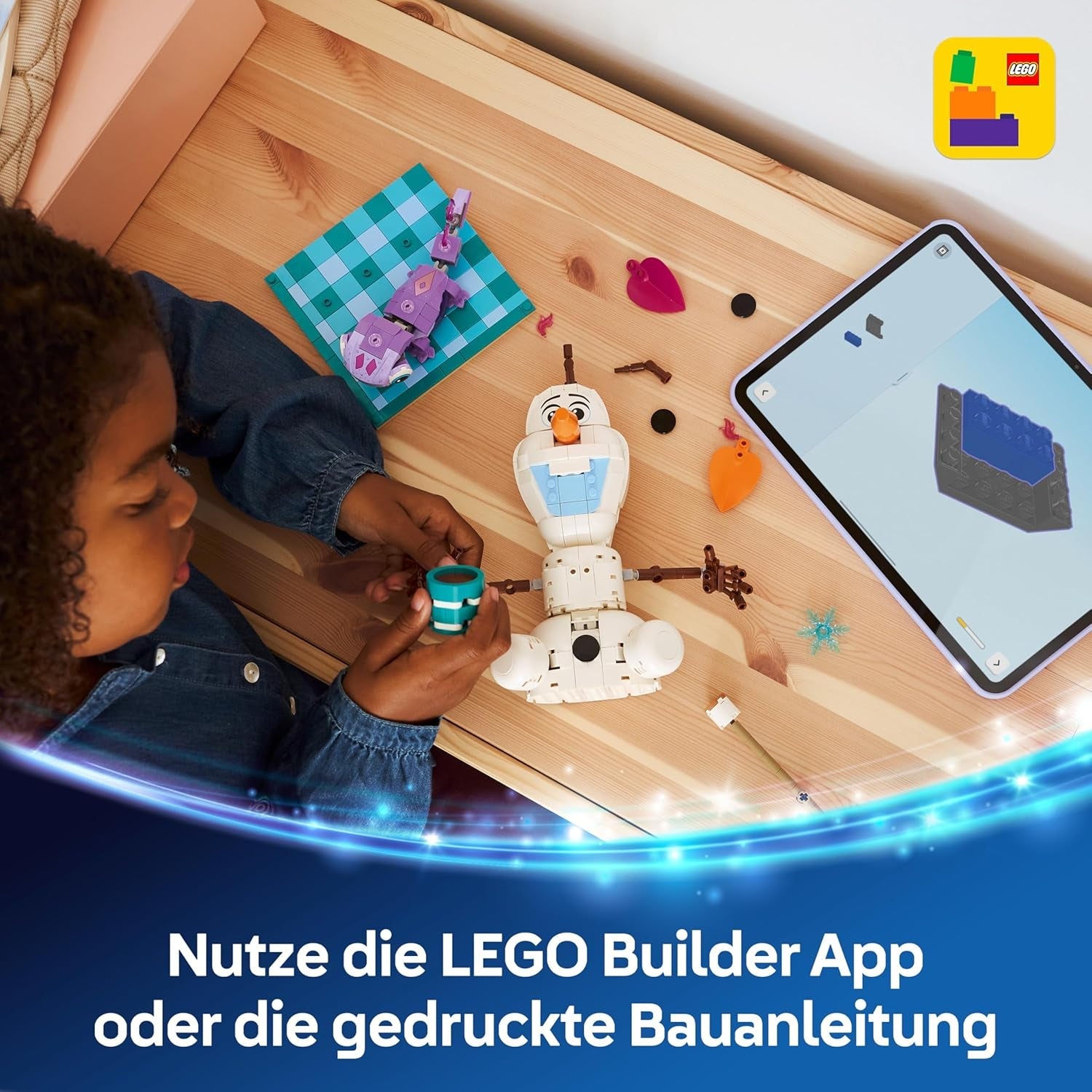 LEGO ǀ Disney Frozen Picknickspaß mit Olaf und Bruni - Schneemann Figur mit Picknickdecke und Zubehör - DIY Deko fürs Schlafzimmer - Geschenk für Mädchen ab 7 Jahren und Frozen Fans - 43287