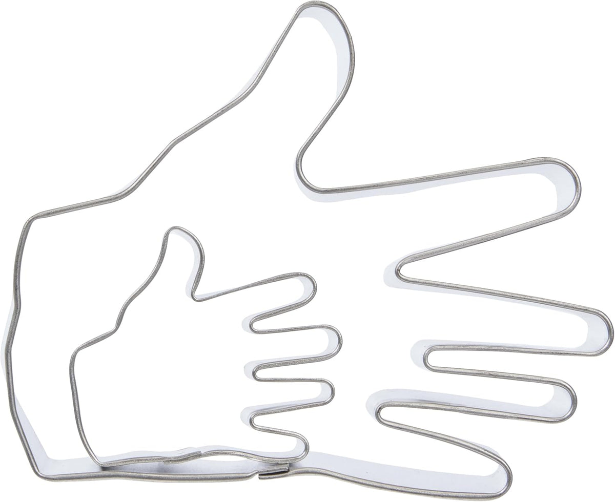 SC619 Emporte-pièces et gâteaux à motif manuel, petites et grandes tailles assorties, acier inoxydable, argent, 10 x 2 x 9 cm, 2 pièces