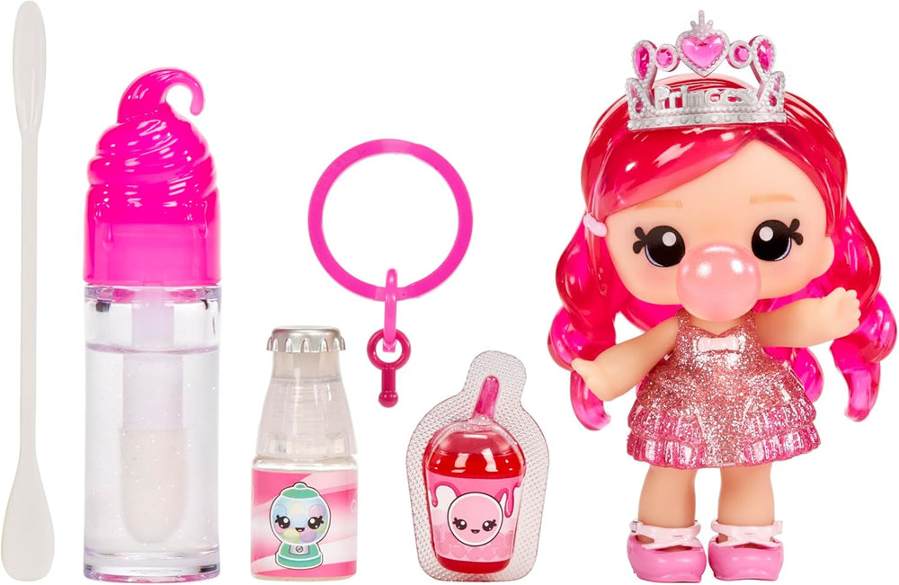 Yummiland Lip Gloss Doll - Roxie Crystal Candy - Inklusive DIY Lipgloss-Set, Geeignet für Kinder ab 4 Jahren, Rosa, Series 2
