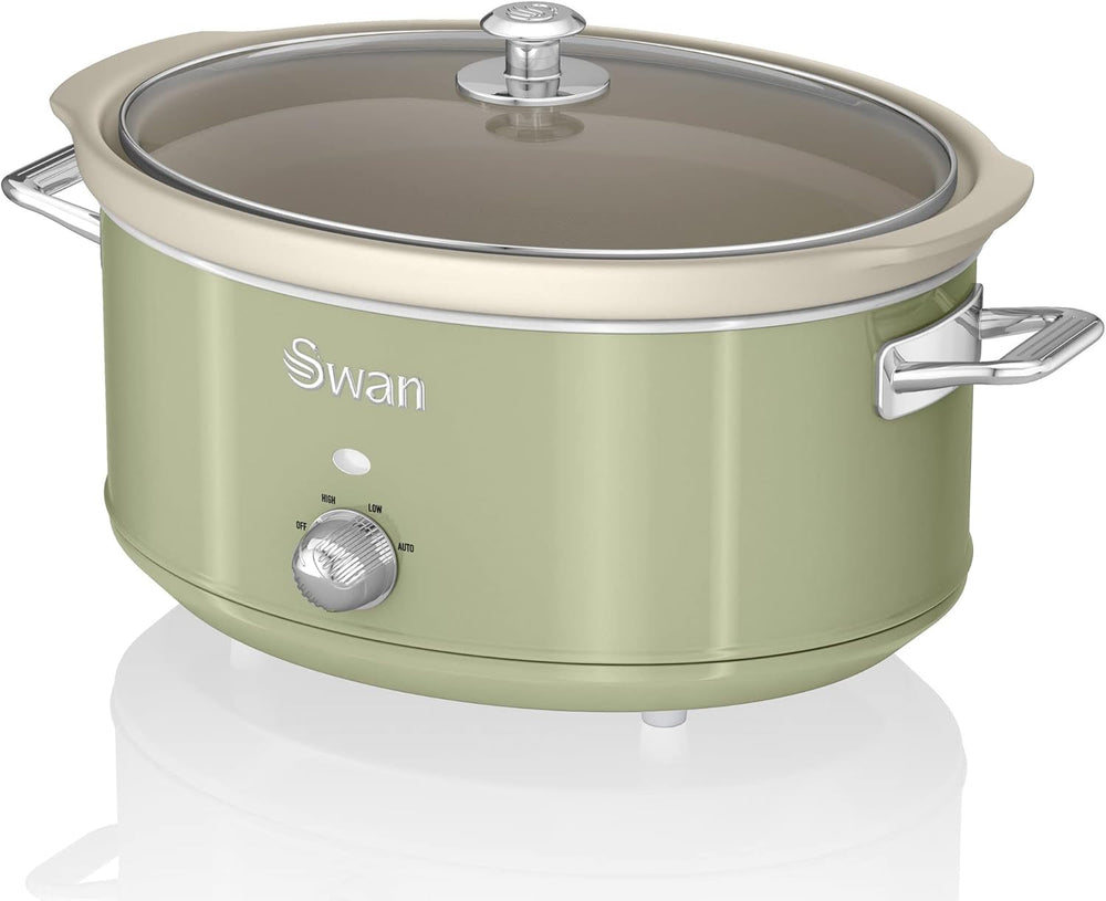 Swan Retro SF17031YELNEW Mijoteuse 6,5 litres, 320 W Mijoteuse Naty Shop Vert