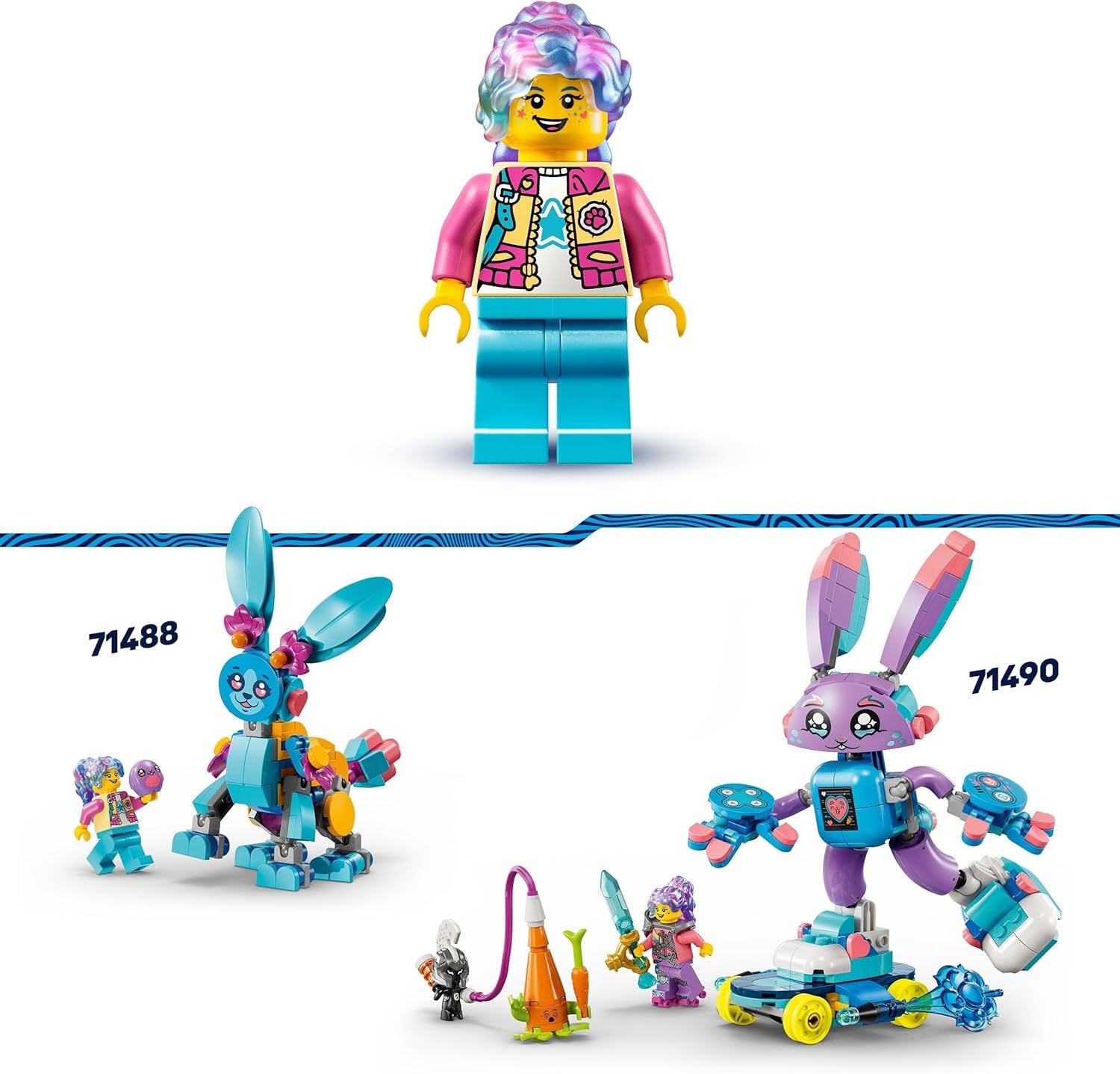 LEGO Dreamzzz Bunchus Creative Animal Adventures Jouet pour enfants Lapin 20 en 1 Ensemble de jeu fantastique avec figurine Izzie Cadeau pour filles et garçons de 7 ans 71488 Ensembles de construction Besuche den LEGO-Store