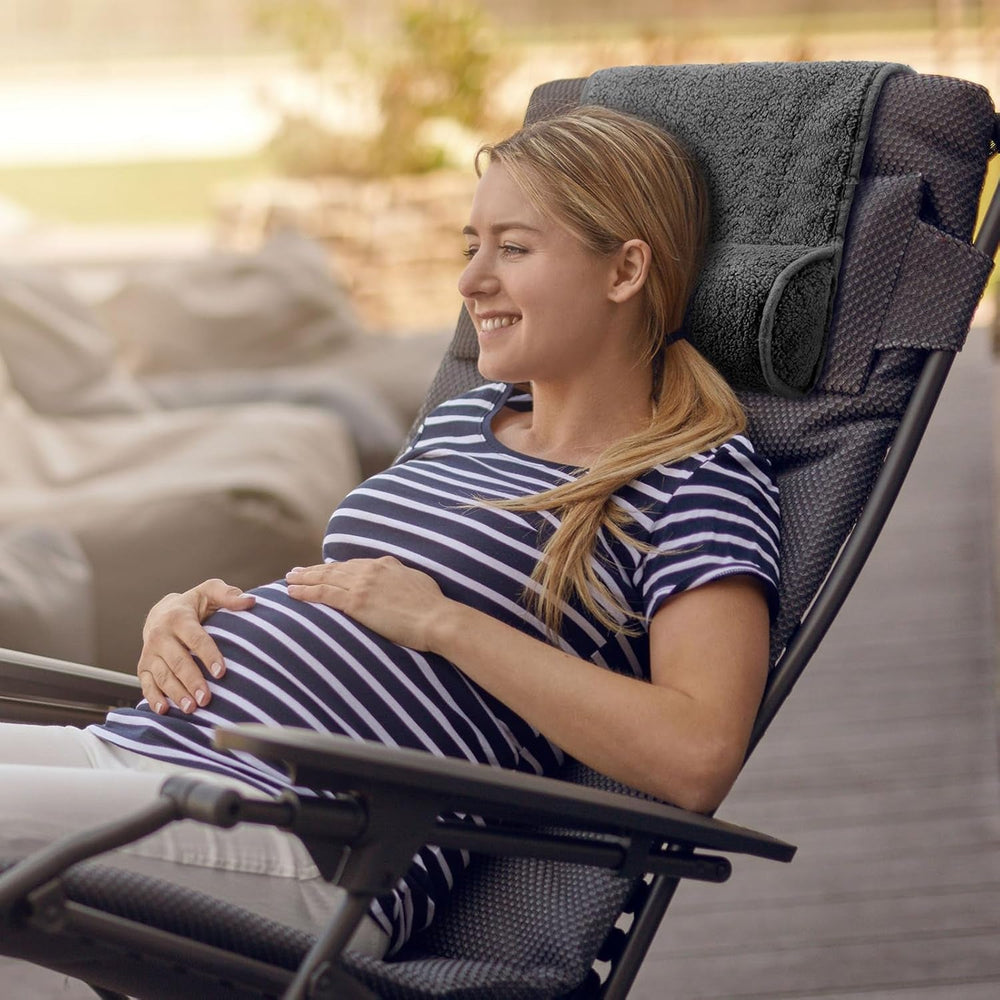 Pernă de gât pentru fotoliu reclinabil, pernă reglabilă din pluș, rolă de gât, fleece antiderapant, canapea, pernă de gât pentru călătorii, acasă, șezlong, canapea, fotoliu (gri închis)