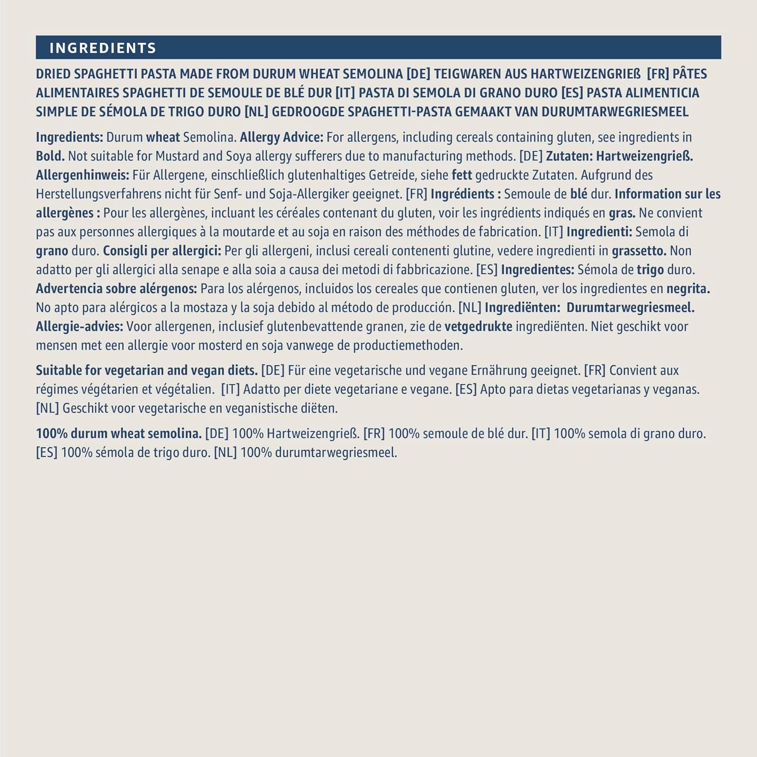 Spaghettis d'Amazon, 500g